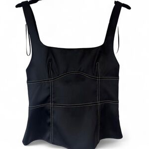 Zara Tailored Corset-Inspired Black Top